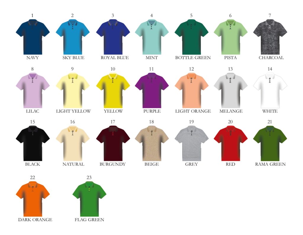 Color Chart - Indigo Clothing